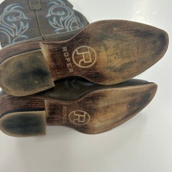 Women’s Roper western Cowboy Boots  – Blue Embroidered Boot size 9.5 - Picture 5 of 9